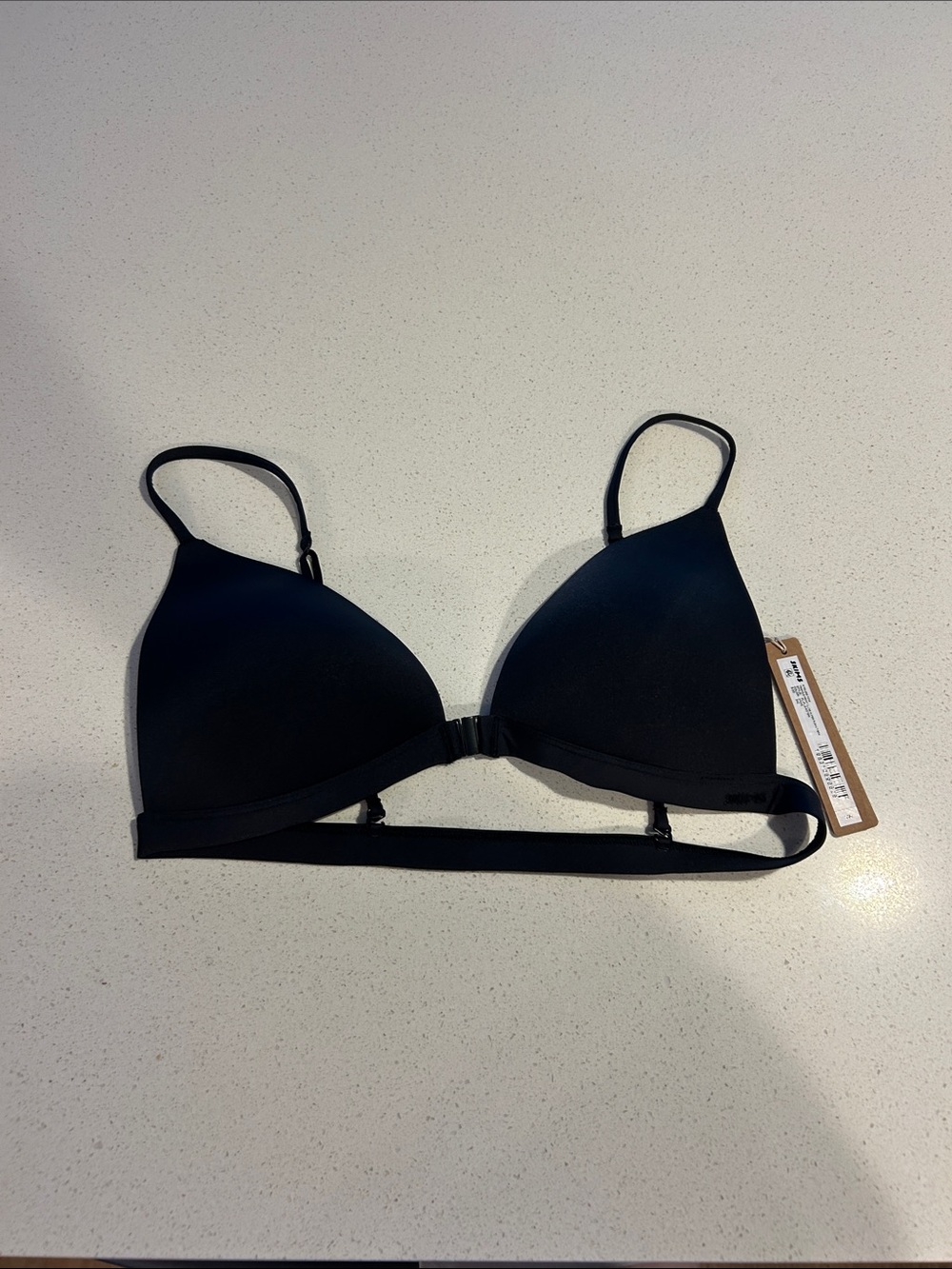 SKIMS Black Minimal Triangle Bralette